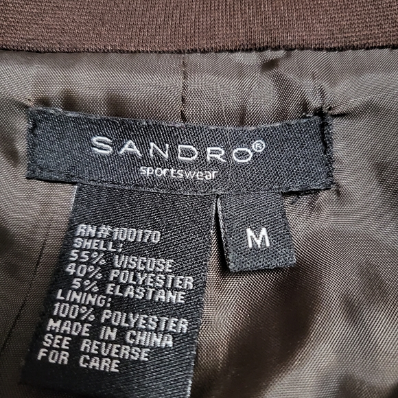 Sandro Sportswear Brown Blazer Size Medium - Picture 5 of 9